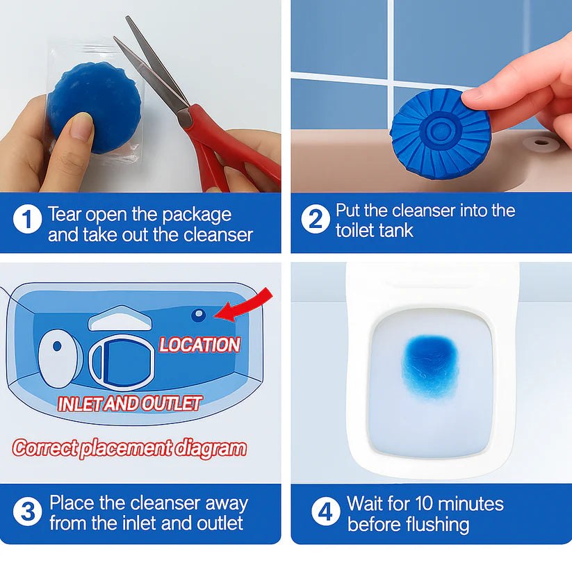 Toilet Cleaning Tablet-Toilet Deodorizer Bathroom Cleaner Tablet ( Buy 1 Get 1 )🔥