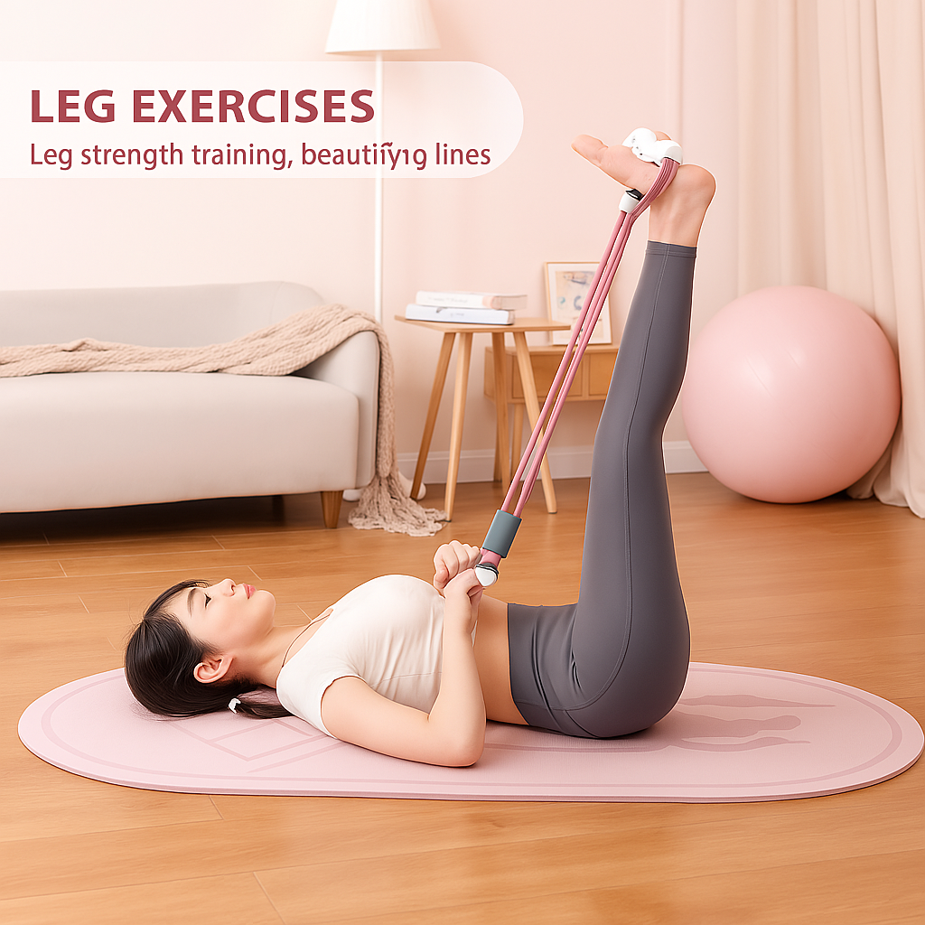 Brandex™ 2025 | Premium 6-Tube Pedal Resistance Band – Elastic Latex Tension Rope for Yoga, Fitness & Home Workout