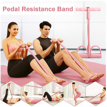 Brandex™ 2025 | Premium 6-Tube Pedal  Resistance Band – Elastic Latex Tension Rope for Yoga, Fitness & Home Workout